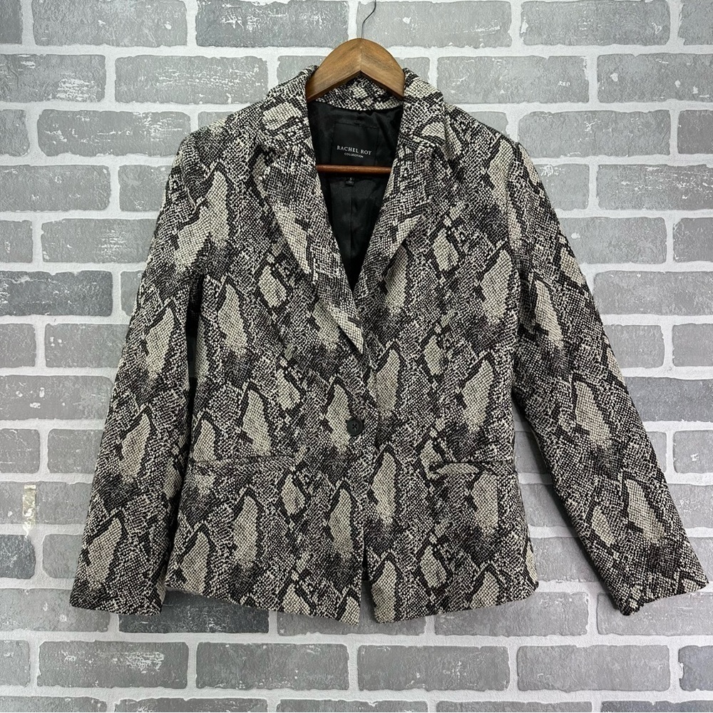 Rachel Roy snakeskin print Blazer Size Small